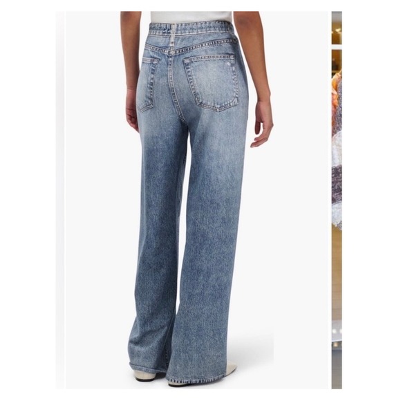 rag & bone Pants - Rag & Bone Miramar Wide Leg Cotton Terry Sweatpant Jean Scarlet Small